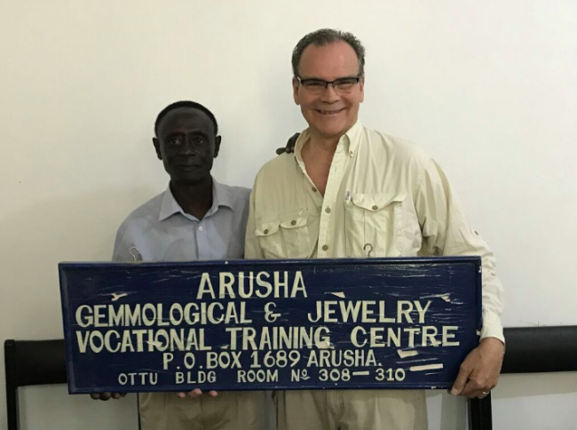 Roger Dery Arusha Gemmological & Training School in Tanzania