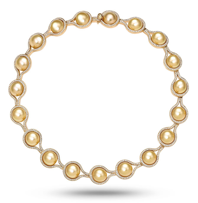 Belpearl golden south sea necklace