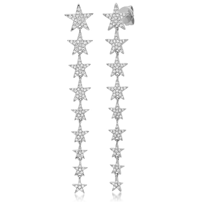 Shy Creation ascending star earrings