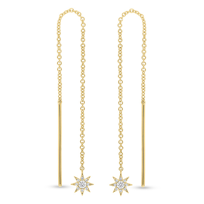 Shy Creation star threader earrings