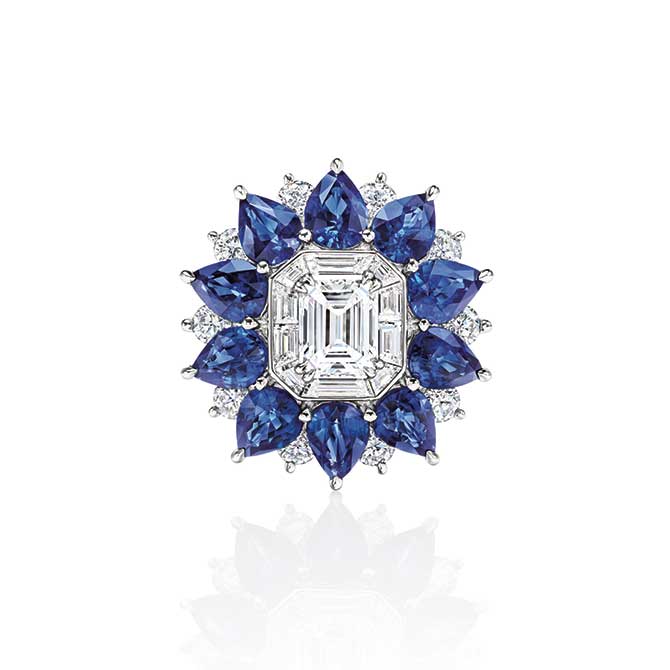 Harry Winston Marble Marquetry ring