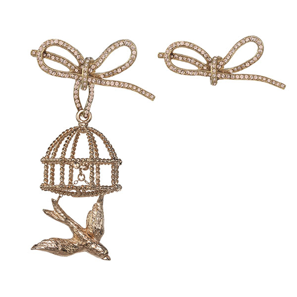 Ines Di Santo birdcage bow earring