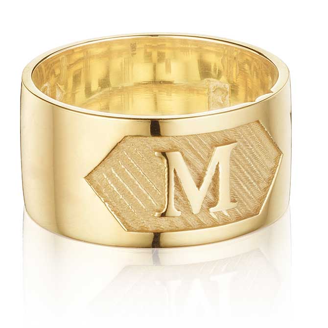 Love Los Angeles monogram ring