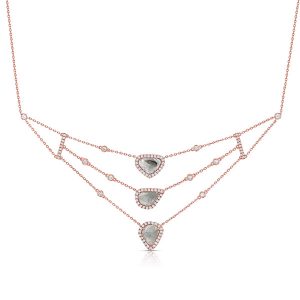 Kattan diamond layered necklace
