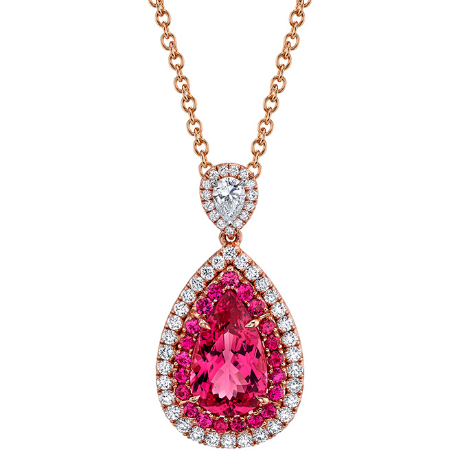 Omi Prive pink spinel pendant
