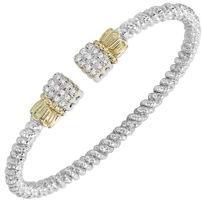 Vahan sterling silver and diamond bangle