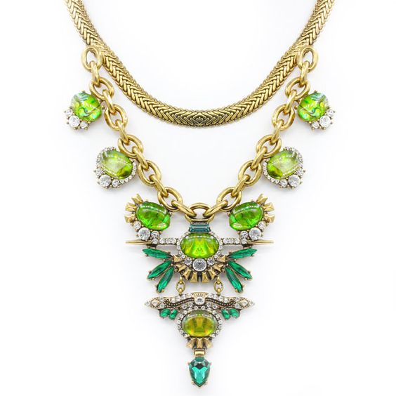 Countess collection green stone necklace