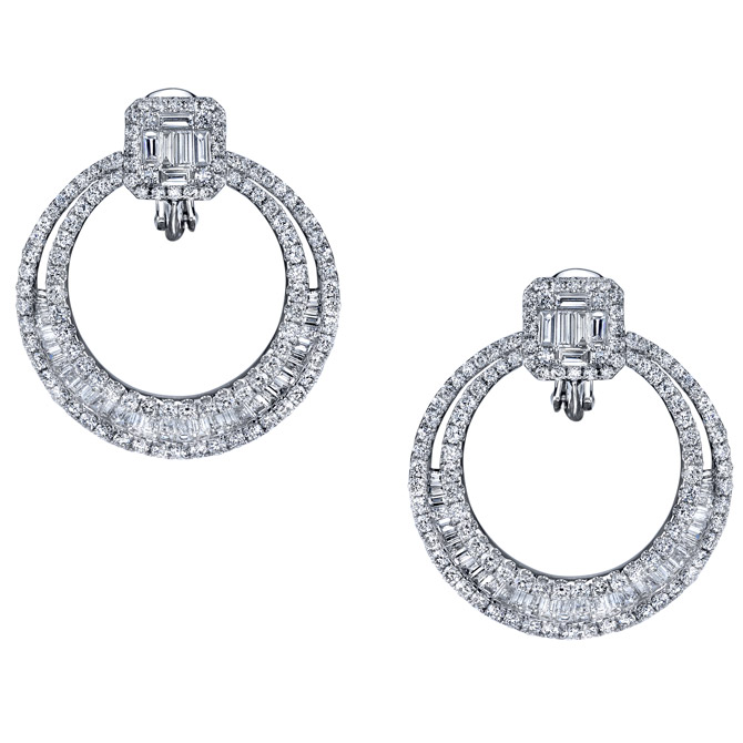 Cirari diamond wreath earrings