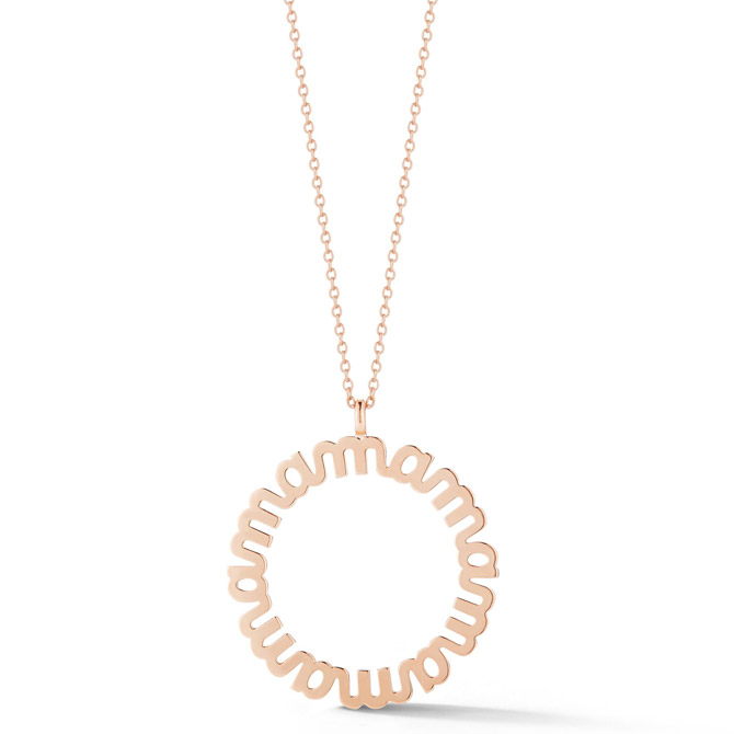 Tali Gillette rose gold Mama necklace