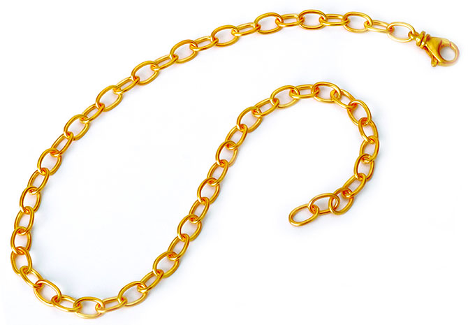 dorian and rose gold chain