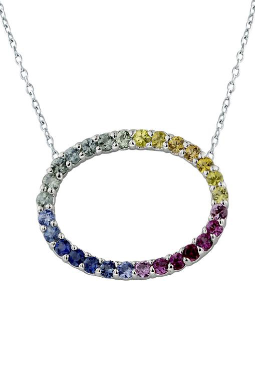 Effy rainbow sapphire pendant