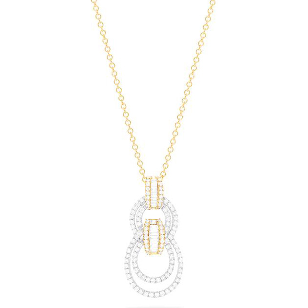 Effy two tone diamond pendant