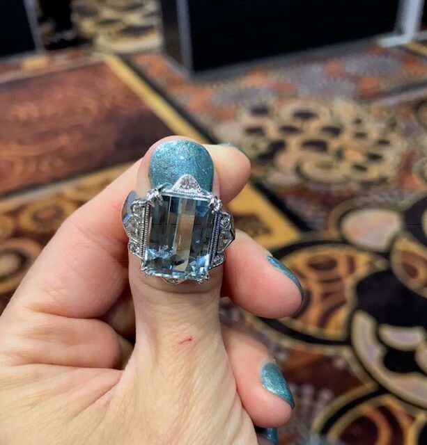 Just Jules aquamarine ring