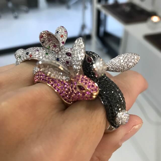 Mio Harutaka bunny rings