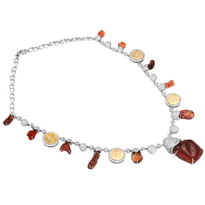 Eduardo Sanchez fire opal necklace