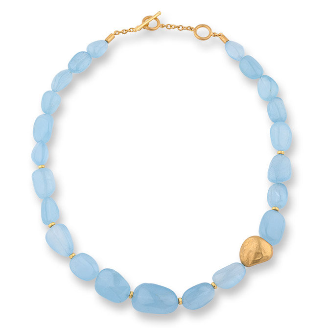 Lika Behar aquamarine pebble necklace