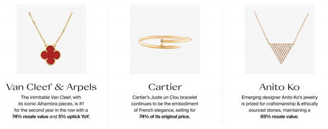 cartier jewelry resale value