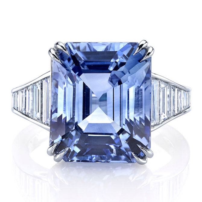 Omi Prive platinum sapphire ring