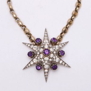 Amethyst star necklace