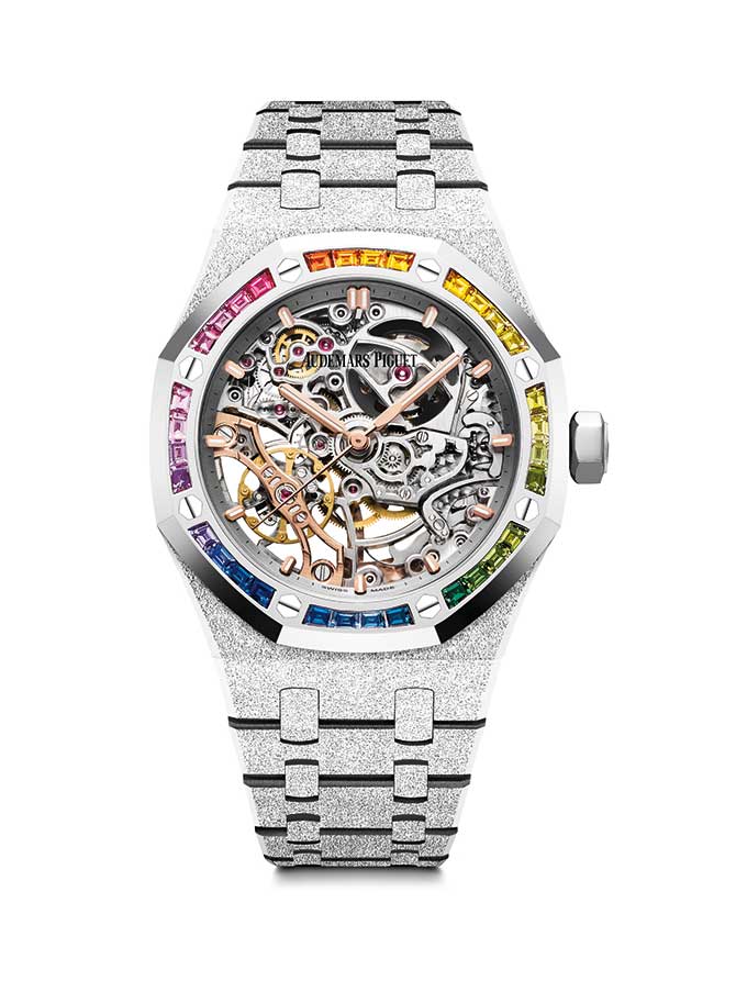 Audemars Piguet rainbow sapphire watch