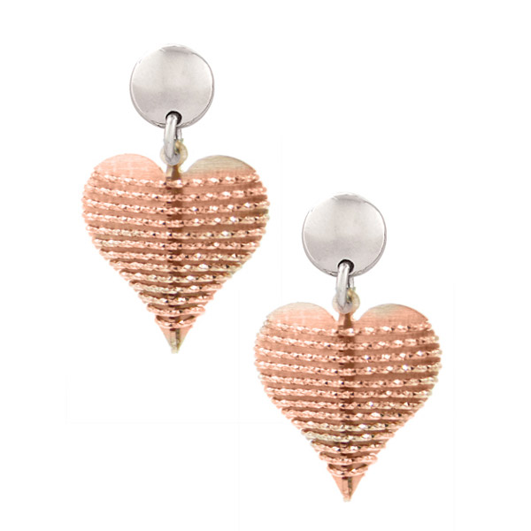 Frederic Duclos wrapped heart earrings