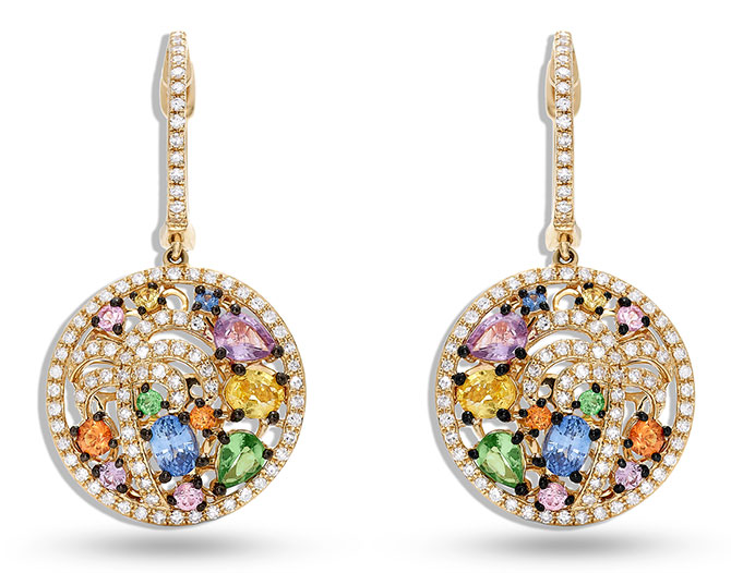 Effy palm tree sapphire earrings