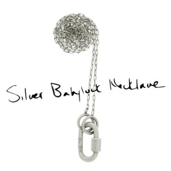 Marla Aaron silver babylock and chain necklace