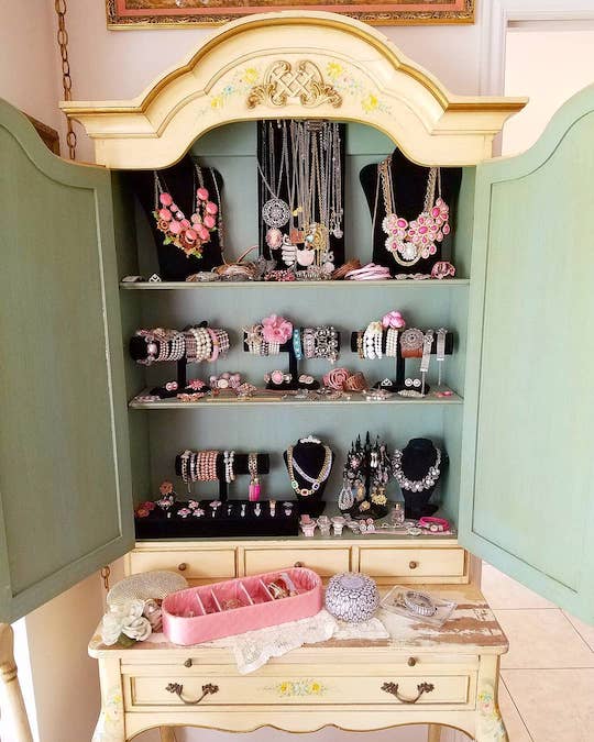 Vintage jewelry armoire