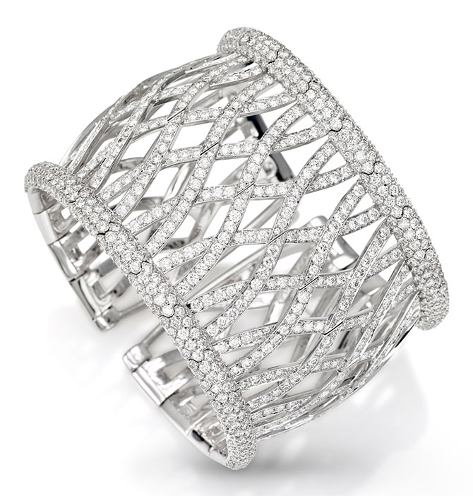 picchiotti wide diamond ribbon cuff