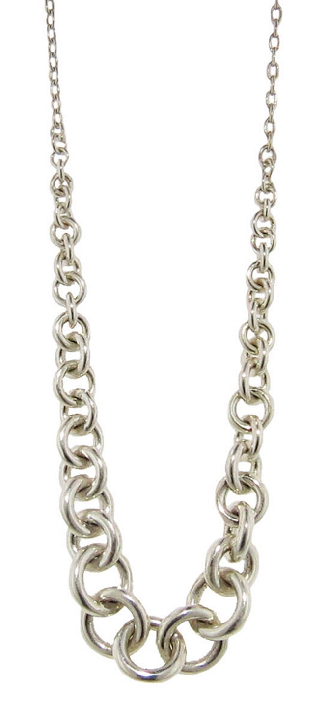 ten thousand things tapered silver necklace