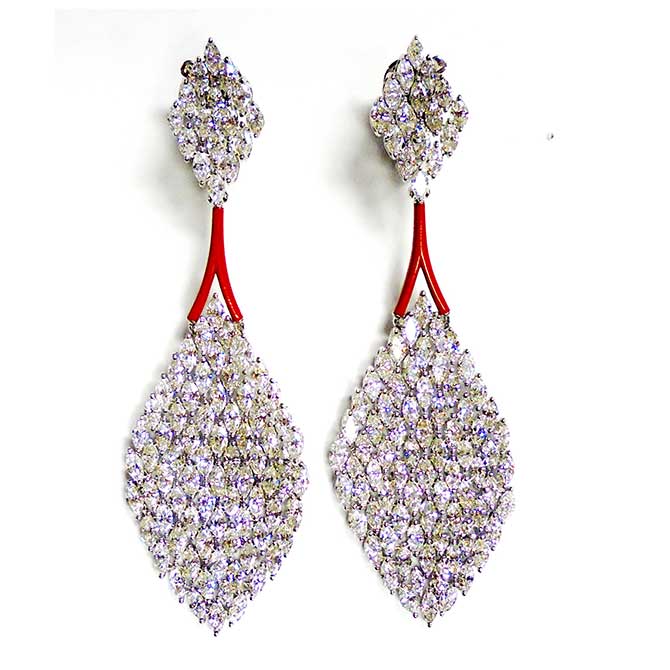 Etho Maria pave diamond drop earrings