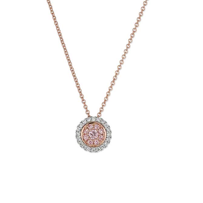 Argyle Pink Diamond necklace and ring, valued at $890,000, sold by