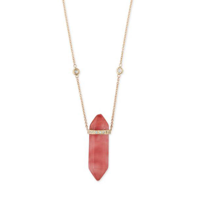 Jacquie Aiche cherry quartz crystal necklace