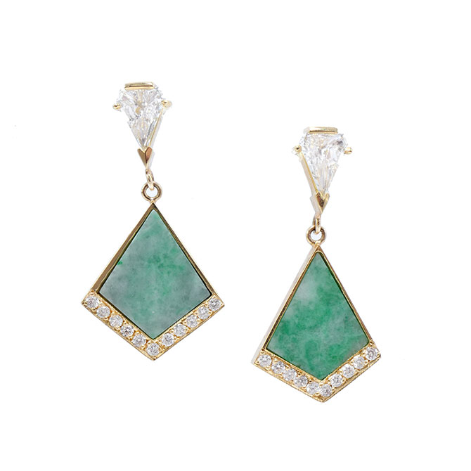 Ashley Zhang kite jade earrings