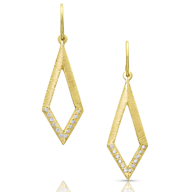 Kaali Designs textured gold earrings