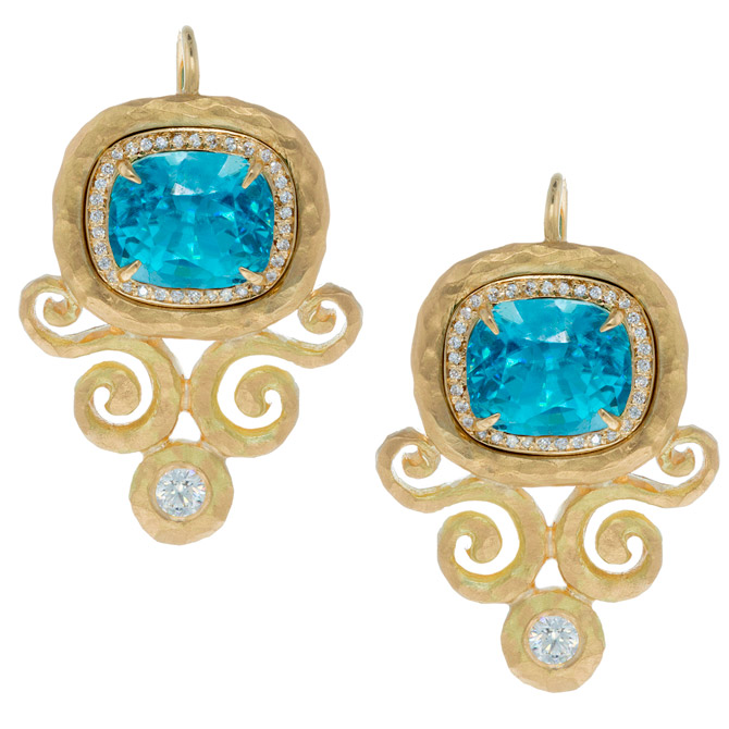 Pamela Froman Arabesque zircon earrings