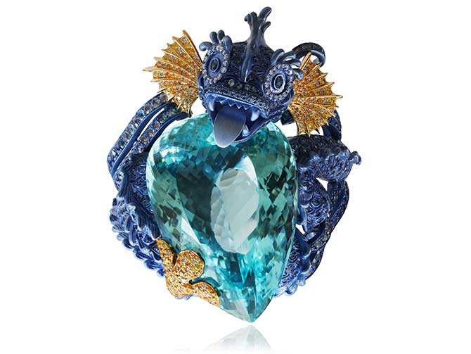 Lydia Courteille fish gargoyle ring