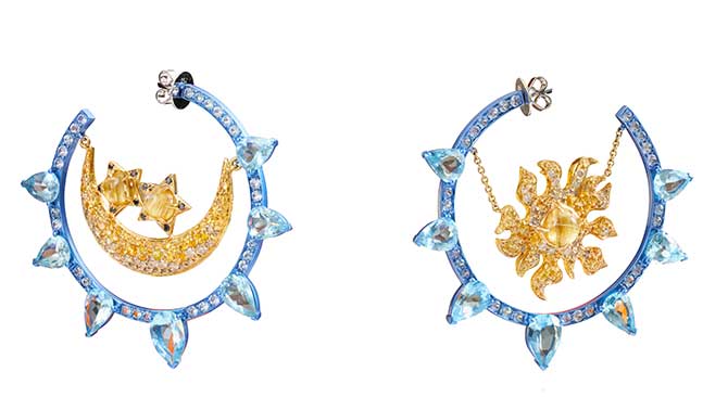 Lydia Courteille monocle earrings