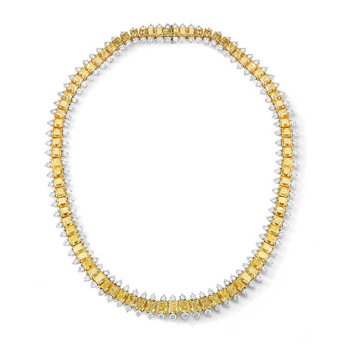 Oscar Heyman yellow diamond necklace