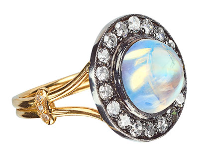 moonstoned moonstone ring