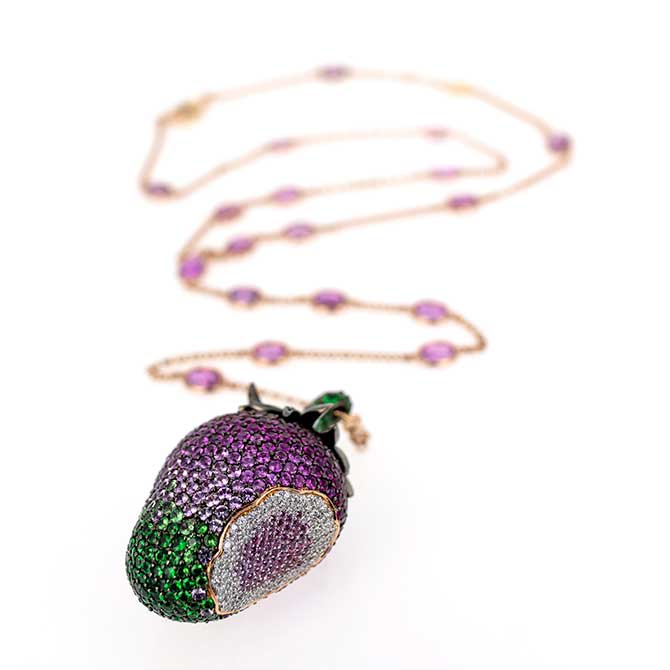 Gemstone necklace by Alexander Laut 