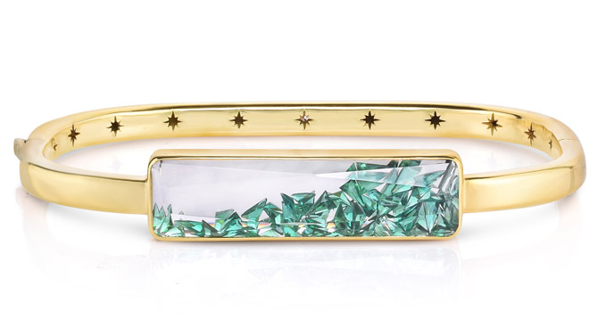 Moritz Glik emerald Kaleidoscope shaker bracelet