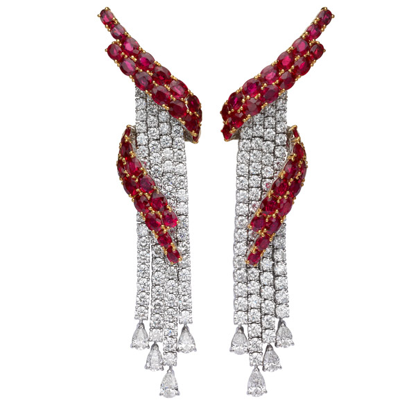 Butani ruby and diamond Red Carpet earrings