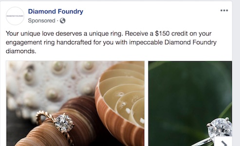 Diamond Foundry Facebook ad