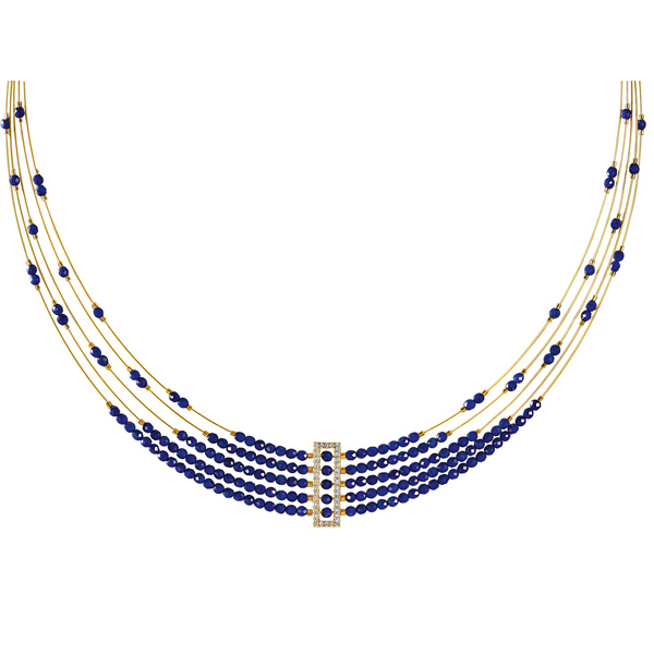 Bernd Wolf lapis collar necklace