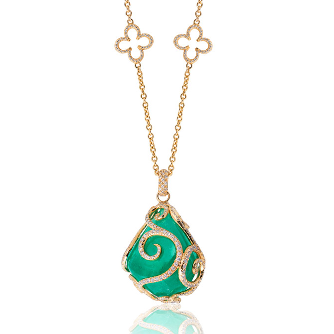 Erica Courtney Emerald City necklace