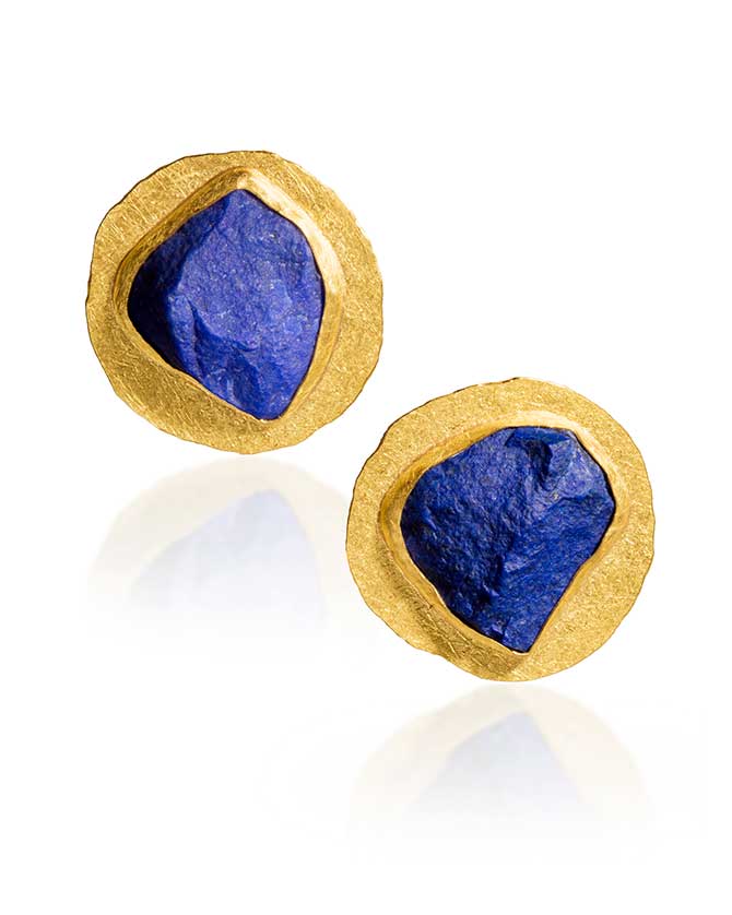 Petra Class 22k gold and lapis earrings