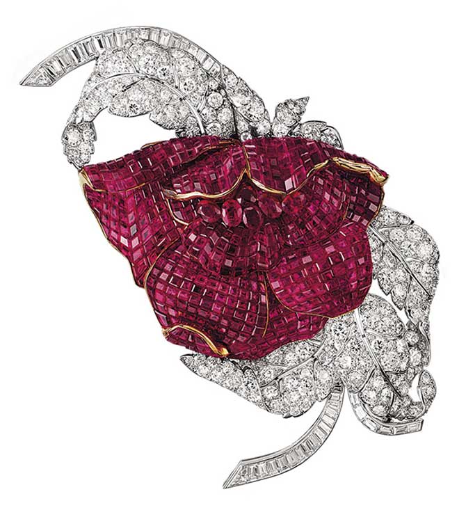 Van Cleef Arpels Peony brooch