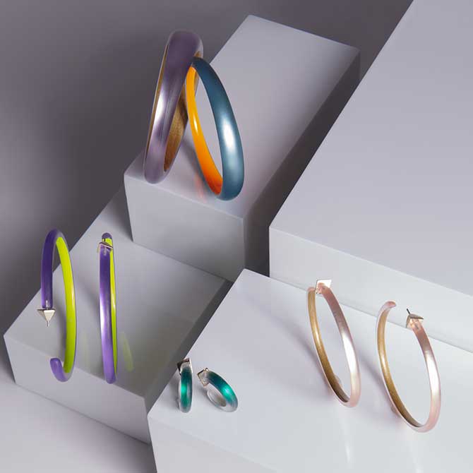 Alexis Bittar Lucite hoops