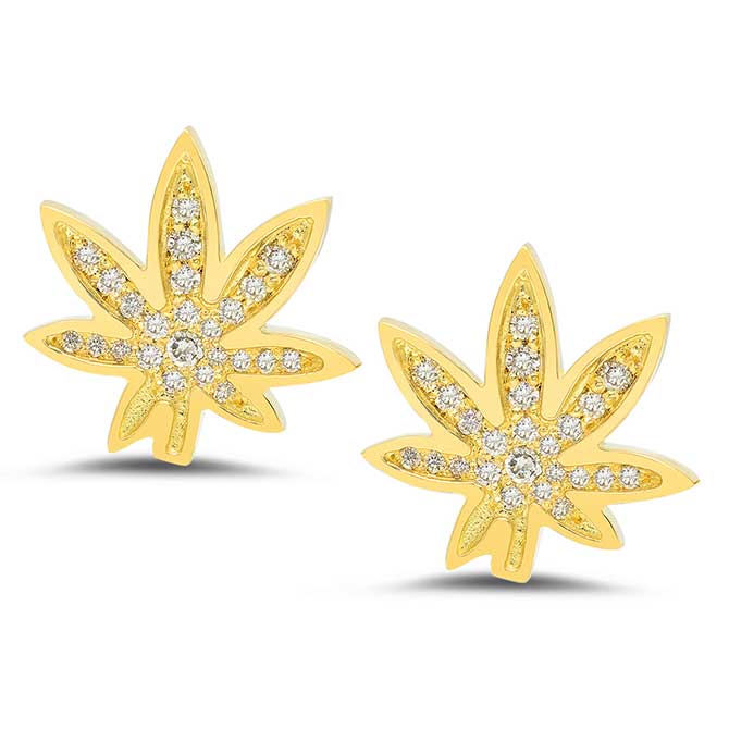 Established Cannabis stud earrings